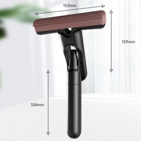 Mop Plat cu Pulverizare, Recipient pentru Solutie de Suprafete, Geamuri, Interior Auto, Maner Scurt, Sistem de Stoarcere
