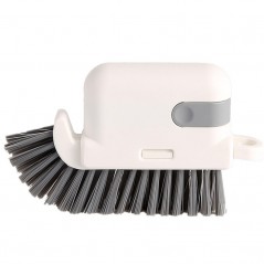 Perie Multifunctionala 3 in 1 de Curatare, pentru Bucatarie, Vesela, Geamuri, Cap Detasabil, 9x15x2.5 cm, Gri