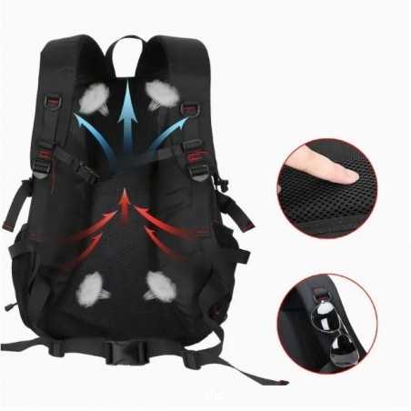 Rucsac Multifunctional de Alpinism, Capacitate 36-55 L, de Calatorie, Impermeabil, Slot USB Incarcare Telefon, 52 x 34 x 19 cm