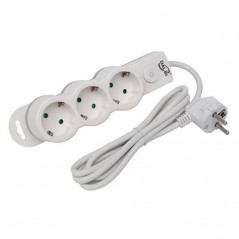 Prelungitor Electric cu Intrerupator, 3 Prize si Protectie Copii, Cablu 3x1mm / 1,5m