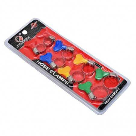 Set 8 Coliere din Inox cu Strangere Rapida tip Fluture pentru Furtun