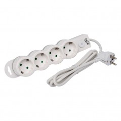 Prelungitor Electric cu Intrerupator, 4 Prize si Protectie Copii, Cablu 3x1mm / 3m