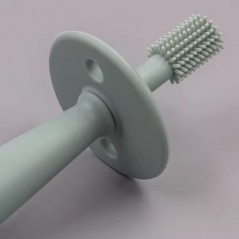 Periuta de Dinti din Silicon pentru Bebelusi, fara BPA, 360 Grade, Bariera Anti-Inghitire, Maner Ergonomic