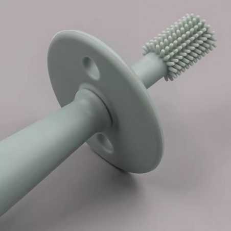 Periuta de Dinti din Silicon pentru Bebelusi, fara BPA, 360 Grade, Bariera Anti-Inghitire, Maner Ergonomic