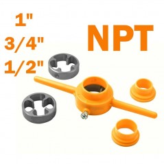 Trusă 6 piese pentru Filetare Țevi PVC, 1/2 - 3/4 - 1