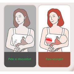 Colector de Lapte Matern, din Silicon Safety, Anti-debordare, 80 ml, Transparent