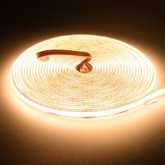 Banda Led Cob 576D/m - Lumina 3 in 1 Alb 2700K-4500K-6500K - 24V/3 Fire - 8mm - 10W/m - RA 90, Protectie IP20 - Rola/5m