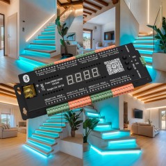 Controler Inteligent cu Bluetooth de Lumini pentru Scara Interioara / 32 Canale - STAIR26E