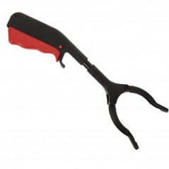 Cleste pentru Colectarea Deseurilor, din Metal si Plastic, 30 cm, Fara Maini Murdare, Negru/Rosu