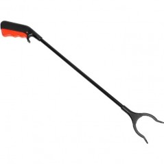 Cleste pentru Colectarea Deseurilor, din Metal si Plastic, 60 cm, Fara Maini Murdare, Negru/Rosu