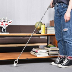 Cleste pentru Colectarea Deseurilor, din Metal si Plastic, 77.5 cm, Fara Maini Murdare, Gri
