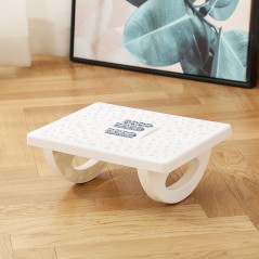 Suport Ergonimic pentru Picioare, Plastic, cu Role de Masaj pentru Talpi, pentru Birou, Alb