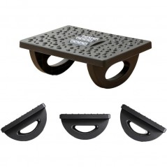 Suport Ergonimic pentru Picioare, Plastic, cu Role de Masaj pentru Talpi, pentru Birou, Usor de Transportat, Negru