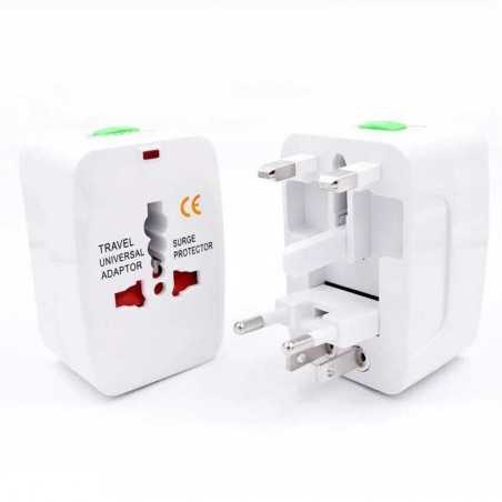Adaptor universal priză – compatibil EU/UK/US/JP/CH/AUS/TH – cu siguranță și protecție la supratensiune