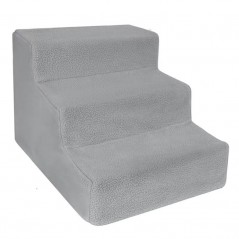 Scara pentru Animale de Companie, Universal, Detasabil, 3 Trepte, 45x35x30 cm, Gri
