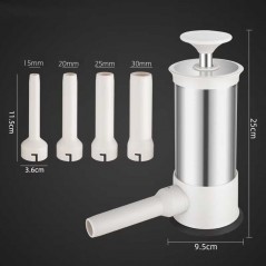 Masina de umplut carnati, 4 tuburi de umplere, capacitate 1 kg, inox