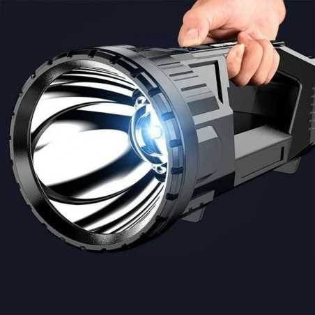 Lanterna LED, Incarcare USB, Autonomie 8-24h, 2 Surse de Lumina, Principal si Lateral, Raza Maxima 100-200 m, COB, 5W