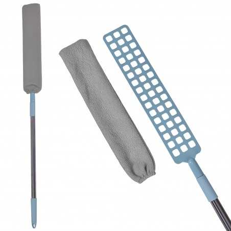 Pamatuf pentru Curatat Praful, Model Slim pentru Zone Greu Accesibile, Maner Extensibil, Laveta Microfibra Inclusa
