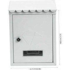 Cutie poștală din oțel pentru interior sau exterior – 217 × 70 × 300 mm, 4 culori disponibile, inchidere cu cheie