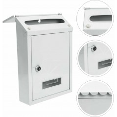 Cutie poștală din oțel pentru interior sau exterior – 217 × 70 × 300 mm, 4 culori disponibile, inchidere cu cheie