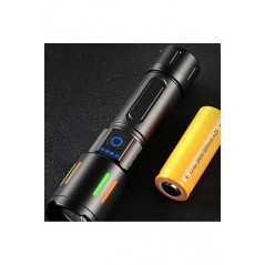 Lanterna de mână profesională Coba CB 611 – LED LASER, putere mare, acumulator Li-Ion 26650, încărcare USB-C