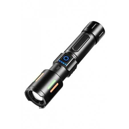 Lanterna de mână profesională Coba CB 611 – LED LASER, putere mare, acumulator Li-Ion 26650, încărcare USB-C