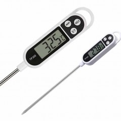 Termometru digital alimentar de inserție cu tija, afișaj LCD și 3 butoane – măsurare -50 °C până la +300 °C