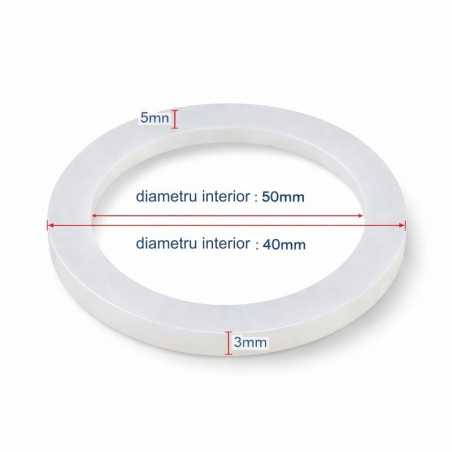 Garnitură siliconică pentru rezistență boiler electric 1¼” (Ø40 mm), etanșare flanșă
