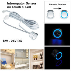 Intrerupator Touch Senzor 16mm de Banda Led 12V-60W / 24V-120W