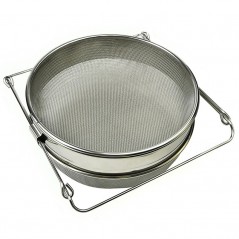Strecuratoare Apicola, din Inox, Dubla, Filtrare Miere, 25 x 25 x 10 cm, Gri