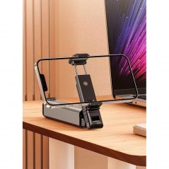 Suport pentru Telefon Mobil, Portabil, Pliabil, Telescopic, Rotativ, din Plastic, Negru