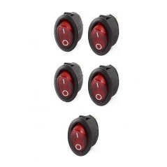 5 x Intrerupator oval led on/off 220V