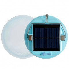 Lampa Solara, 2 in 1, Incarcare Solara USB, LED, din Plastic, 3 Trepte de Intensitate, 100 W, 5V, 13 x 13 x 7 cm, Albastru