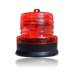 LED Stroboscopic Rosu intermitent de Atentionare cu incarcare solara, 1.2 V, rezistent la apa IP65, panou solar incorporat