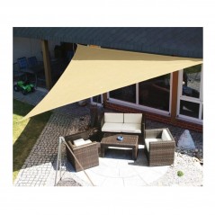 Prelata de soare/ Copertina de tip parasolar pentru terasa si gradina, triunghiulara, 3x3x3 m, galbena