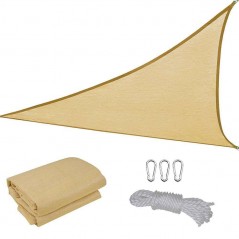 Prelata de soare/ Copertina de tip parasolar pentru terasa si gradina, triunghiulara, 2x2x2 m, galbena