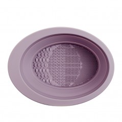 Accesoriu din silicon pentru curatarea accesoriilor makeup, pensule, buretei,2 moduri de utilizare, pliabil, mov