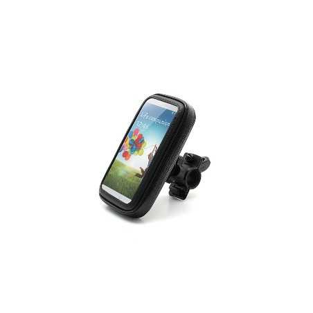 Suport husa telefon pentru bicicleta si motocicleta, rezistent apa si socuri, touchscreen, 360 rotativ, negru, 4.8 - 5.4 inch