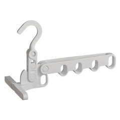 Suport Umerase, Pliabil, Portabil, 5 Gauri pentru Umerase, Rotire 360 Grade, din Plastic, Alb
