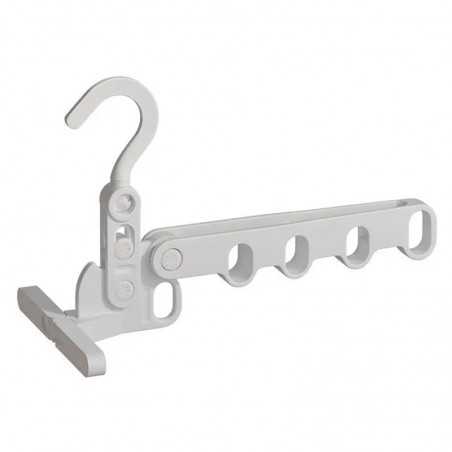 Suport Umerase, Pliabil, Portabil, 5 Gauri pentru Umerase, Rotire 360 Grade, din Plastic, Alb