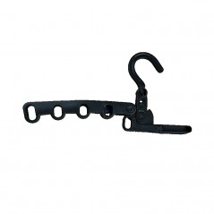 Suport Umerase, Pliabil, Portabil, 5 Gauri pentru Umerase, Rotire 360 Grade, din Plastic, Negru