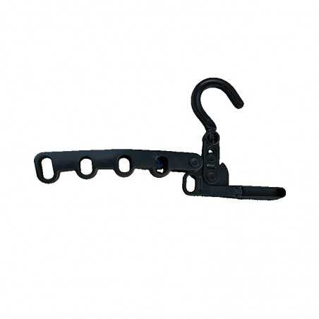 Suport Umerase, Pliabil, Portabil, 5 Gauri pentru Umerase, Rotire 360 Grade, din Plastic, Negru