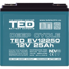Acumulator 12V 25Ah Deep Cycle plumb-acid pentru scutere electrice, UPS si aplicatii industriale