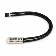 Termostat Temperatura 85˚C cu Fire, Bimetal KSD9700 NC, 250/16A