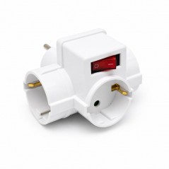 Triplu Stecher 3 Prize Compact 16A 250V cu Intrerupator si Protectie Copii