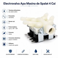 Electrovalva Apa Masina de Spalat 4 Cai