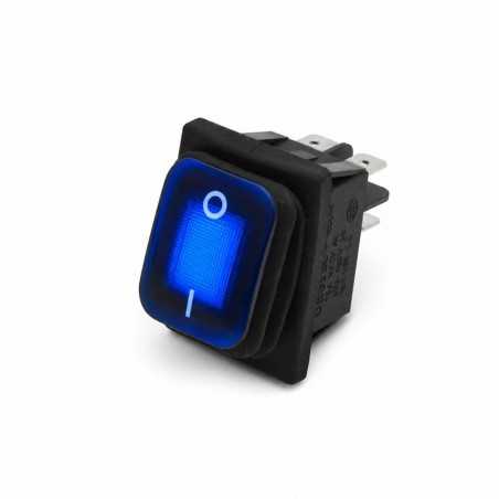 Intrerupator IRS KCD4 16A 250V cu Membrana Cauciuc si Lumina Albastra