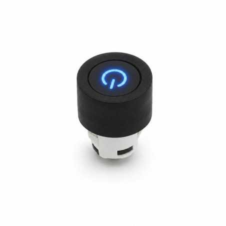 Intrerupator Push Iluminat Albastru 4 Contacte 12,5mm cu Membrana Cauciuc