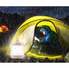 Mini Lampa LED de Camping, pentru Aer Liber, Reincarcabila USB Type C, 3 Trepte de Lumina, Portabila, 13.8 x 6.5 cm, 5V, Alb