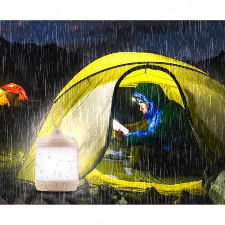 Mini Lampa LED de Camping, pentru Aer Liber, Reincarcabila USB Type C, 3 Trepte de Lumina, Portabila, 13.8 x 6.5 cm, 5V, Alb